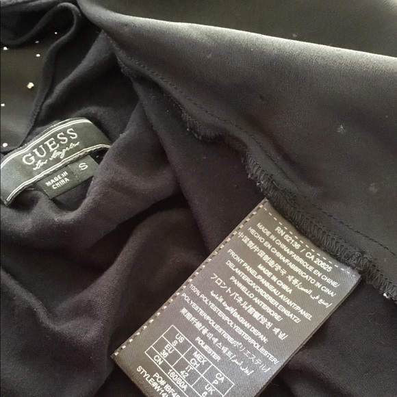 GUESS Embellished Cross Back Dressy Top Sz Small - Picture 7 of 8